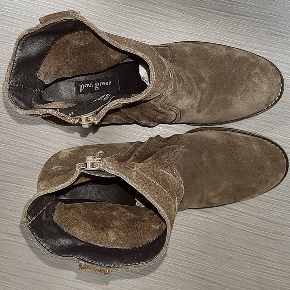 Paul Green 'Jax' Bootie, Color-Earth Suede Womens Size 5.5 - Picture 8 of 9